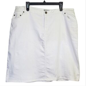 Jessica London Women's Classic White Denim Skirt Size 14